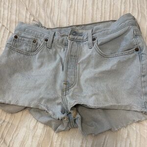 Light Blue Denim Women Shorts